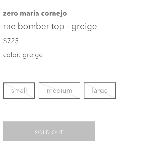 Zero + Maria Cornejo Women's Rae Bomber Top Greige Medium - Picture 9 of 9